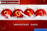 2017 Important Days - M2 w solutions