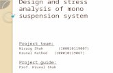 Design and stress analysis of mono suspension system final