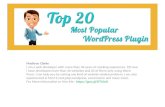Top 20 most popular  wordpress plugins