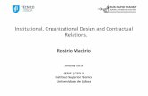 Institutional and Organizational Design and Contractual Relations