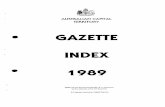 GAZETTE INDEX 1989