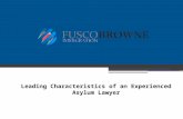 Leading characteristics of an experienced asylum lawyer