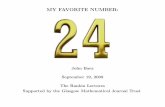 My Favorite Numbers: 24