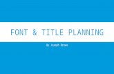 Font & title planning