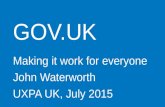 John Waterworth - Making it Work for Everyone