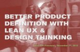 BETTER PRODUCT DEFINITION WITH LEAN UX & DESIGN ...