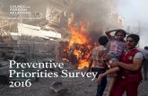 Preventive Priorities Survey: 2016