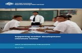 Supporting teacher development: literature review