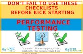 Performance Testing – Look Before you Leap