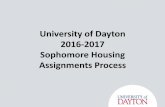 University of Dayton 2016-2017 Sophomore Housing Assignments ...