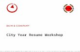 City Year Resume Workshop