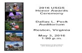 2016 USGS Honor Awards Ceremony Dallas L. Peck Auditorium ...