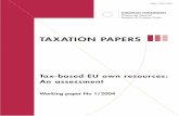 Tax-based EU own resources: an assessment