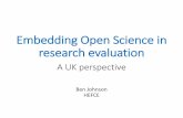 Embedding Open Science into researcher evaluation