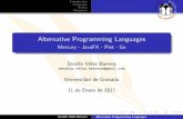 Alternative Programming Languages - Mercury - JavaFX - Piet - Go
