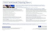 Class Schedule | Spring 2017