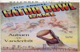 Official Program: Gator Bowl Football Game: VU vs Auburn 1955