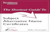 The Shortcut Guide to Subject Alternative Name Certificates