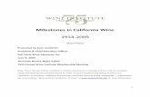 Milestones in California Wine 1934-2009