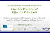 Five Key Practices of Effective Principals February 2, 2015