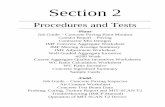 Section 2 - Procedures and tests