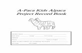 4-H A-Paca Kids Alpaca Project Record Book