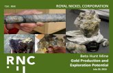 ROYAL NICKEL CORPORATION Beta Hunt Mine Gold Production ...