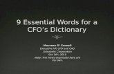 9 Essential Words For A CFO’s Dictionary by Maureen O’Connell, Scholastic Inc.