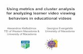 Using Metrics and Cluster Analysis in Video Based Learning