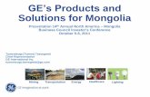 05.10.2011 GE's products and solutions for Mongolia, Mr. Ts. Tumentsogt