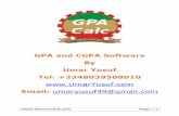 GPA and CGPA Software - How to calculate GPA and CGPA