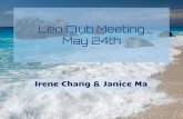 Leo meeting may 24th