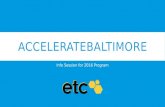 ETC's AccelerateBaltimore Program for Startups: $250K in Seed Funding & 4 Month Program