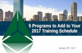 5 Programs to Add to Your 2017 Training Schedule