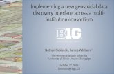 Implementing a new geospatial data discovery interface across a multi-institution consortium