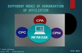 Different modes of remuneration of affiliation