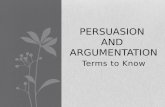 Persuasion and Argumentation: Terms to Know