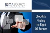 Checklist: Finding the Right QA Partner