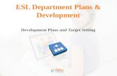 ESL department plans & development