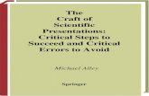 The Craft of Scientific Presentations: Critical Steps to Succeed and ...