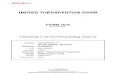 united therapeutics corp form 10-k