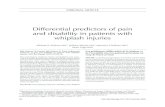 Differential predictors of pain and disability in patients with whiplash ...