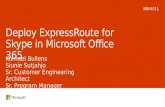 Deploy ExpressRoute for Skype in Microsoft Office 365