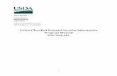 USDA Classified National Security Information Program Manual DM ...