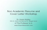 Non Academic Resume and Cover Letter Workshop by Dr. Karen ...