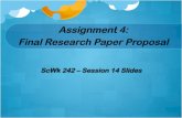Assignment 4: Final Research Paper Proposal