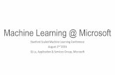 Machine Learning @ Microsoft