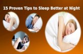 15 proven tips to sleep better at night