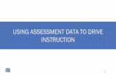 USING ASSESSMENT DATA TO DRIVE INSTRUCTION