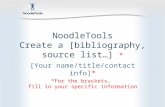 Creating a Bibliography or Source List